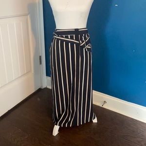 Black and white strip skirt